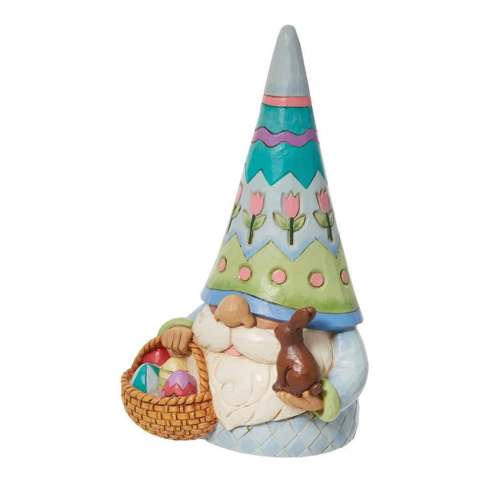 Jim Shore Heartwood Creek: Easter Gnome With Chocolate Bunny Figurine sparkle-castle