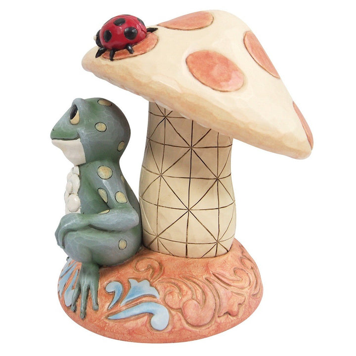 Jim Shore Heartwood Creek: Frog Leaning On Mushroom Figurine sparkle-castle