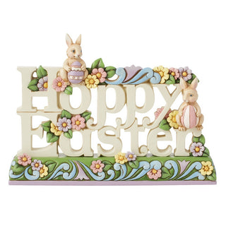 Jim Shore Heartwood Creek: Happy Easter Word Sign Figurine sparkle-castle