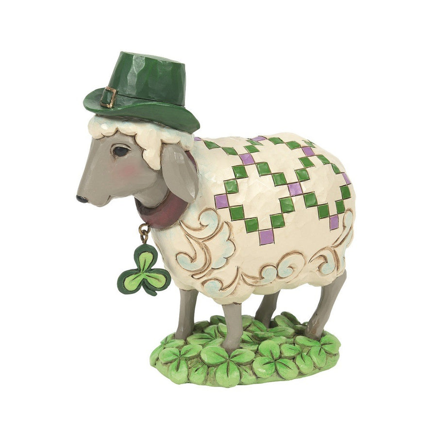 Jim Shore Heartwood Creek: Irish Sheep in Clover Patch Figurine sparkle-castle