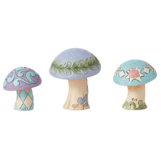Jim Shore Heartwood Creek: Mushroom Figurines, Set of 3 sparkle-castle