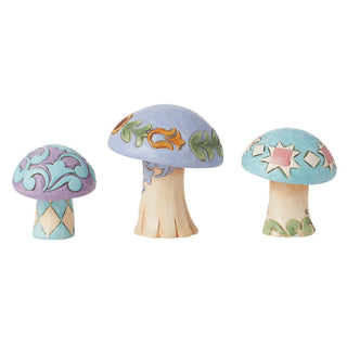 Jim Shore Heartwood Creek: Mushroom Figurines, Set of 3 sparkle-castle