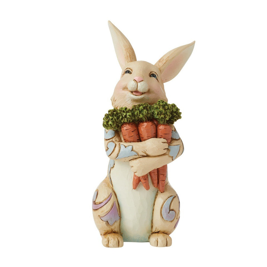 Jim Shore Heartwood Creek: Pint Sized Bunny With Carrots Figurine sparkle-castle