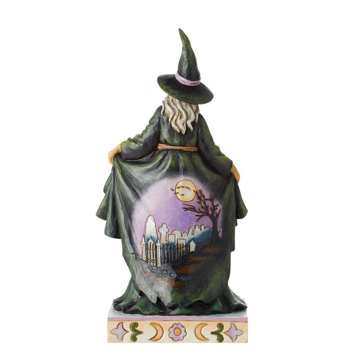 Jim Shore Heartwood Creek: Scary Witch With Skulls In Skirt Figurine