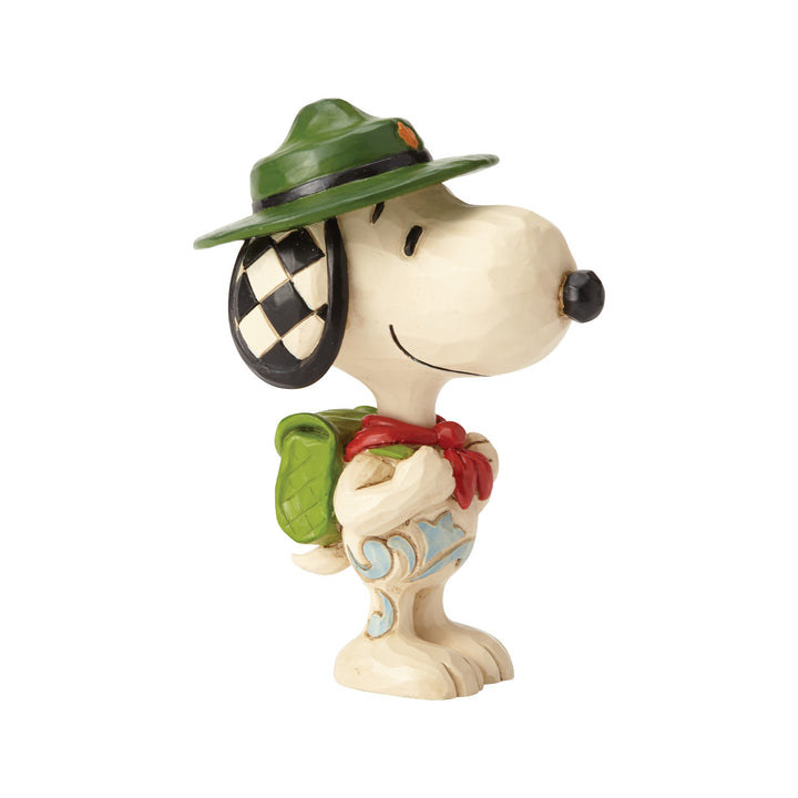 Jim Shore Peanuts: Mini Snoopy Boy Scout Figurine sparkle-castle