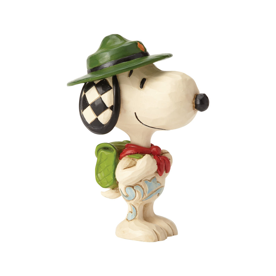 Jim Shore Peanuts: Mini Snoopy Boy Scout Figurine sparkle-castle