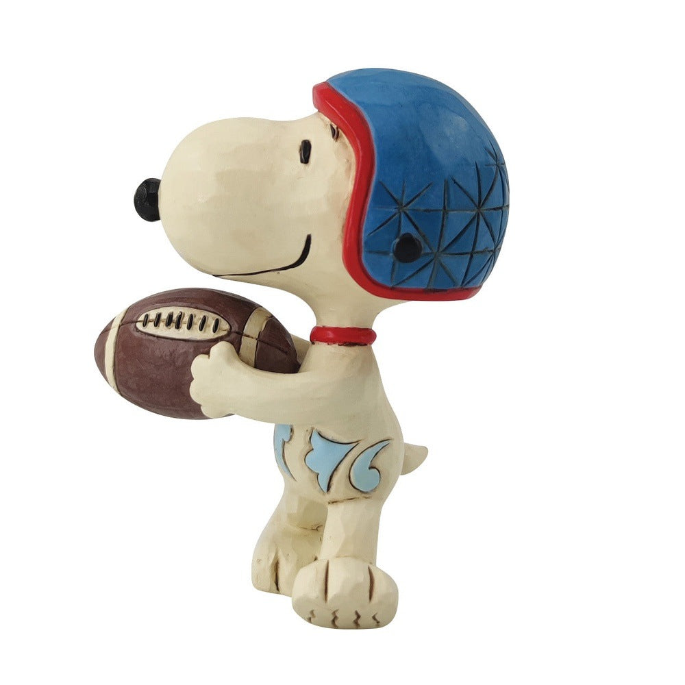 Jim Shore Peanuts: Mini Snoopy Football Player Figurine sparkle-castle