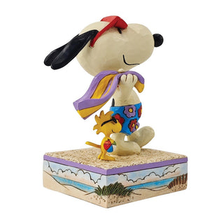 Jim Shore Peanuts: Snoopy & Woodstock At The Beach Figurine sparkle-castle