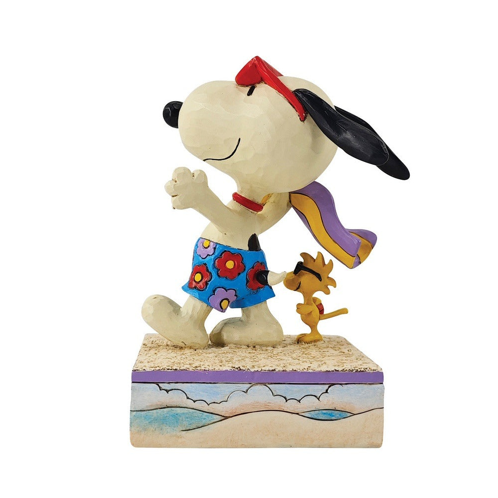 Jim Shore Peanuts: Snoopy & Woodstock At The Beach Figurine sparkle-castle
