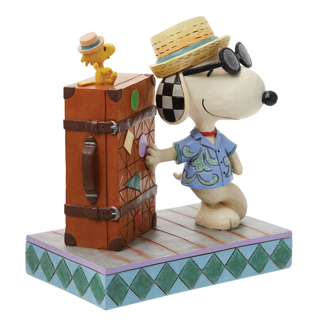 Jim Shore Peanuts: Snoopy & Woodstock Vacation Figurine sparkle-castle