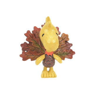 Jim Shore Peanuts: Woodstock Turkey Mini Figurine sparkle-castle
