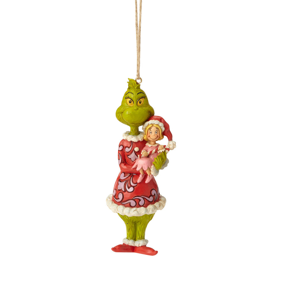 Jim Shore The Grinch: Grinch Holding Cindy Lou Who Hanging Ornament sparkle-castle