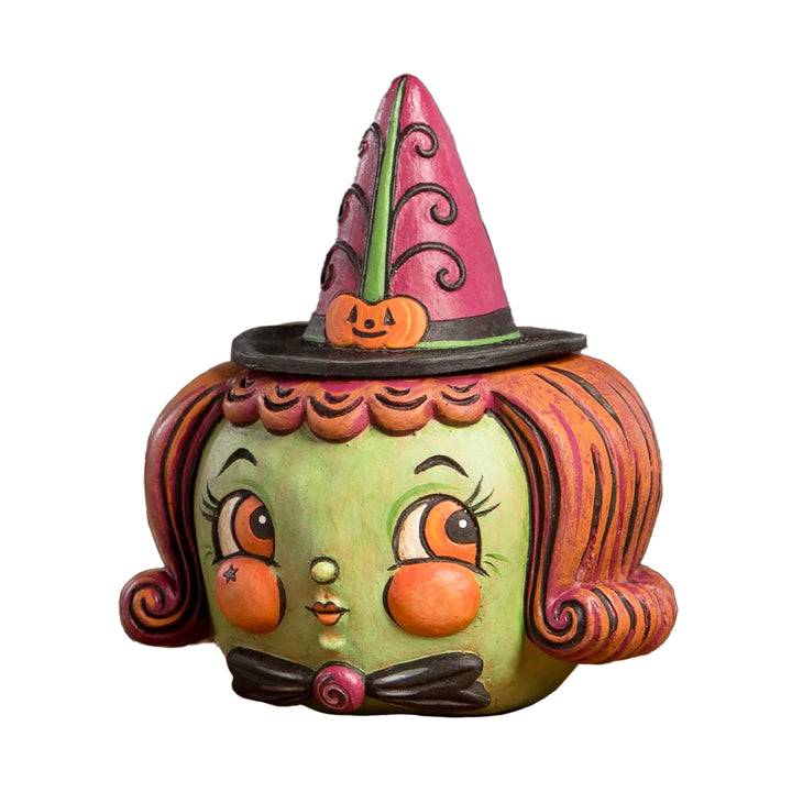 Johanna Parker by Bethany Lowe Halloween Hagatha Hollow Head Container sparkle-castle