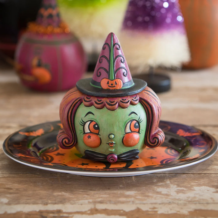 Johanna Parker by Bethany Lowe Halloween Hagatha Hollow Head Container sparkle-castle