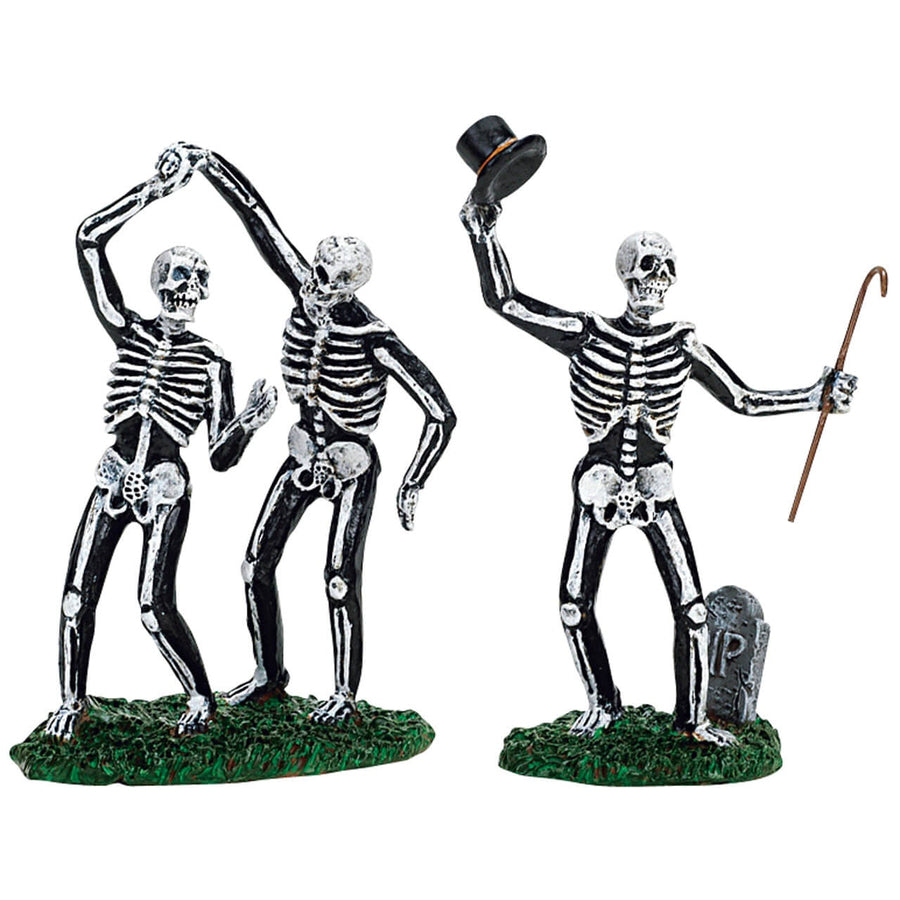 Lemax Spooky Town Halloween Village Accessory: Dancing Skeletons, Set of 2 sparkle-castle