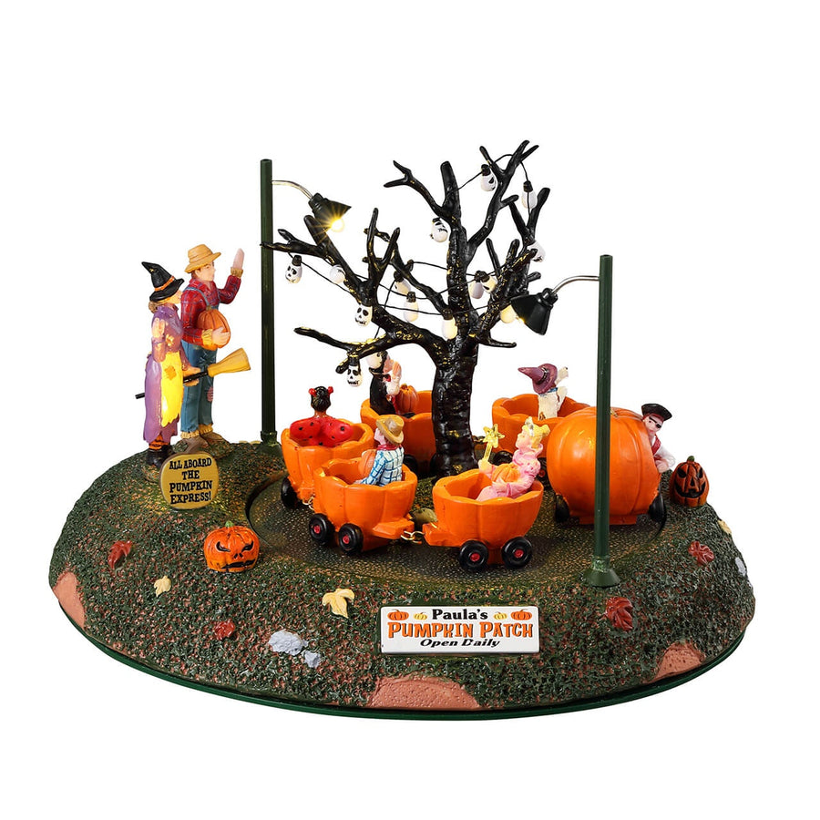 Lemax Spooky Town Halloween Village Accessory: Pumpkin Patch Train sparkle-castle