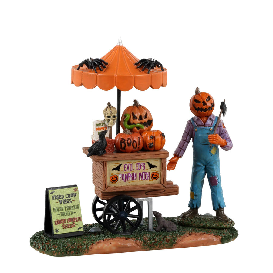 Lemax Spooky Town Halloween Village Accessory: Pumpkin Patch Vendor sparkle-castle