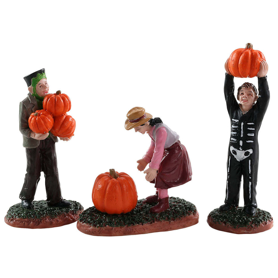 Lemax Spooky Town Halloween Village Accessory: Pumpkin Pickers, Set of 3 sparkle-castle