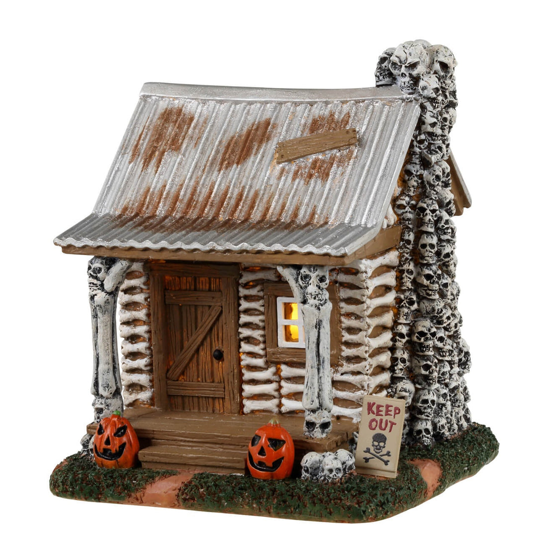 Lemax Spooky Town Halloween Village Accessory: Skeleton Cottage sparkle-castle
