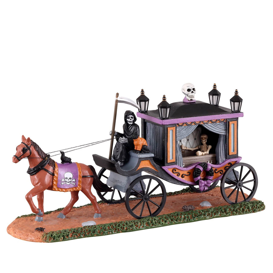 Lemax Spooky Town Halloween Village Accessory: Spooky Victorian Hearse sparkle-castle