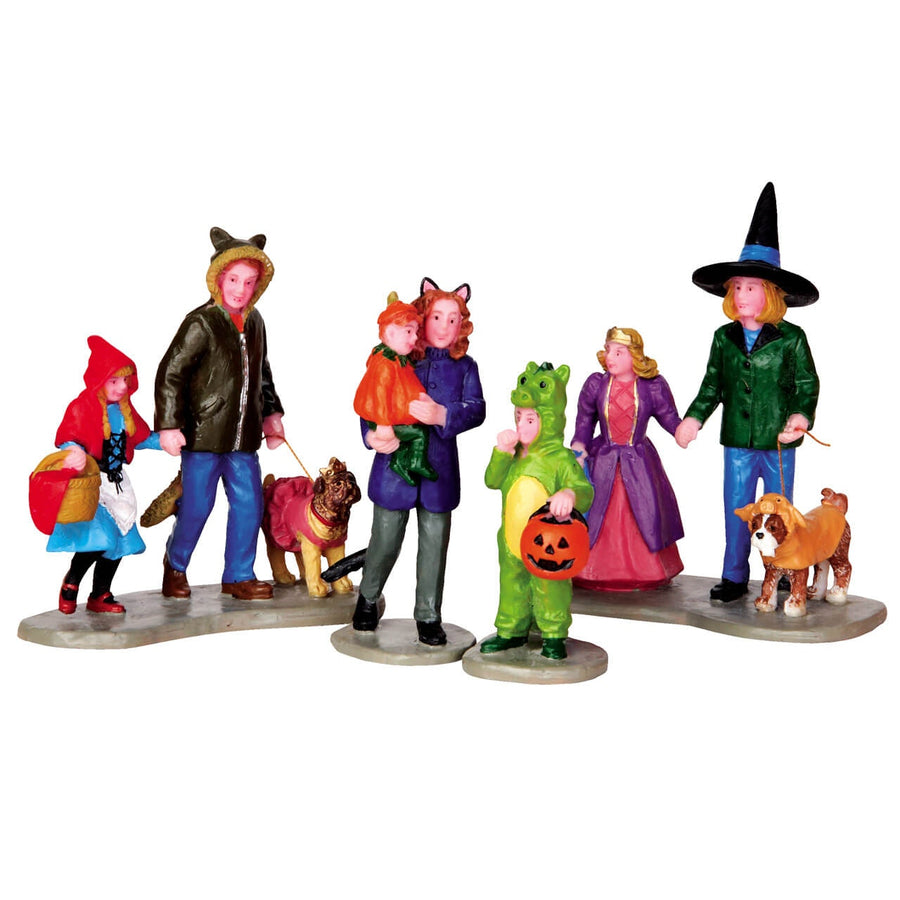 Lemax Spooky Town Halloween Village Accessory: Trick Or Treating Fun, Set of 4 sparkle-castle