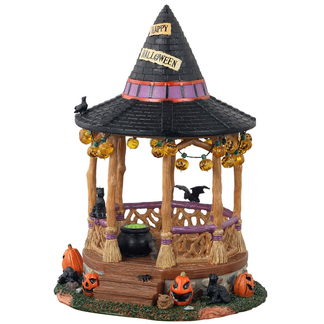 Lemax Spooky Town Halloween Village Accessory: Witch Gazebo sparkle-castle