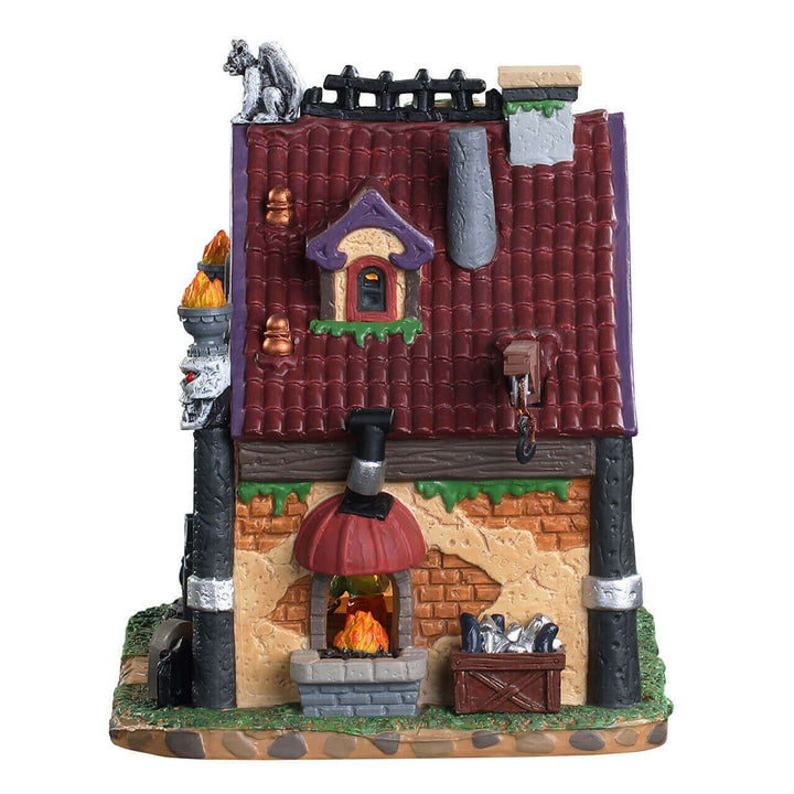 Lemax Spooky Town Halloween Village: Death's Door Cemetery Gates sparkle-castle