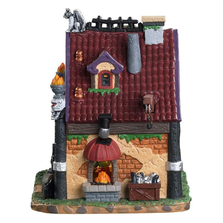 Lemax Spooky Town Halloween Village: Death's Door Cemetery Gates sparkle-castle