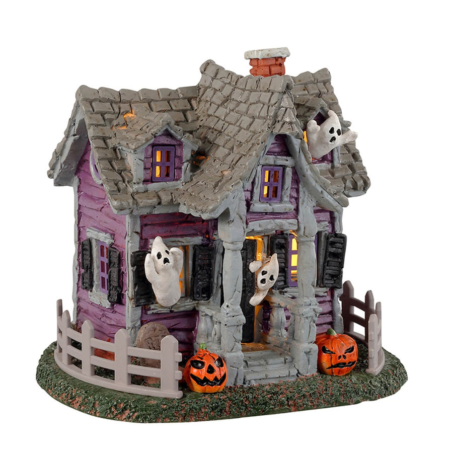 Lemax Spooky Town Halloween Village: Ghost Cottage sparkle-castle