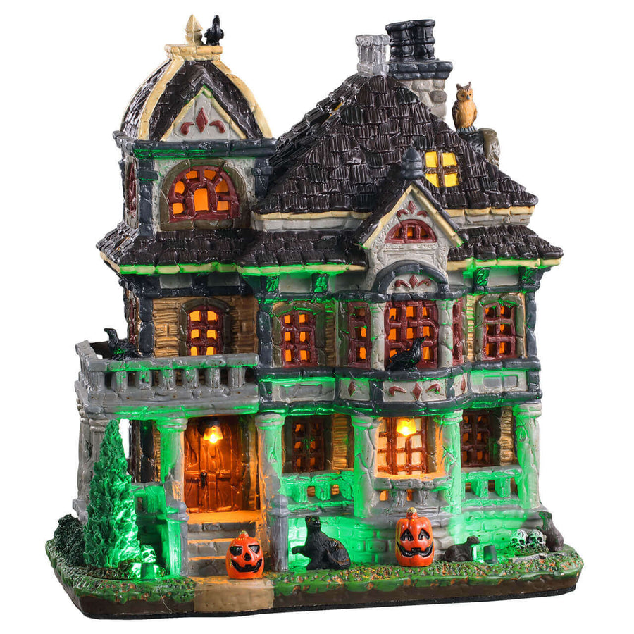 Lemax Spooky Town Halloween Village: Grimsbury Haunted House sparkle-castle
