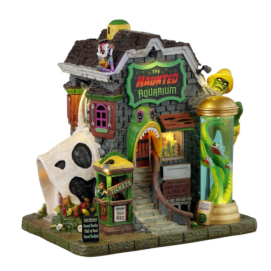 Lemax Spooky Town Halloween Village: Haunted Aquarium sparkle-castle