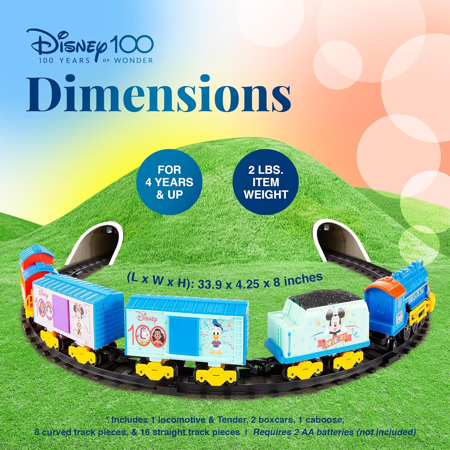 Lego disney best sale train dimensions