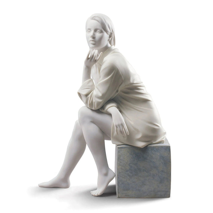 Lladró Elegant Youth Collection: In My Thoughts Figurine sparkle-castle