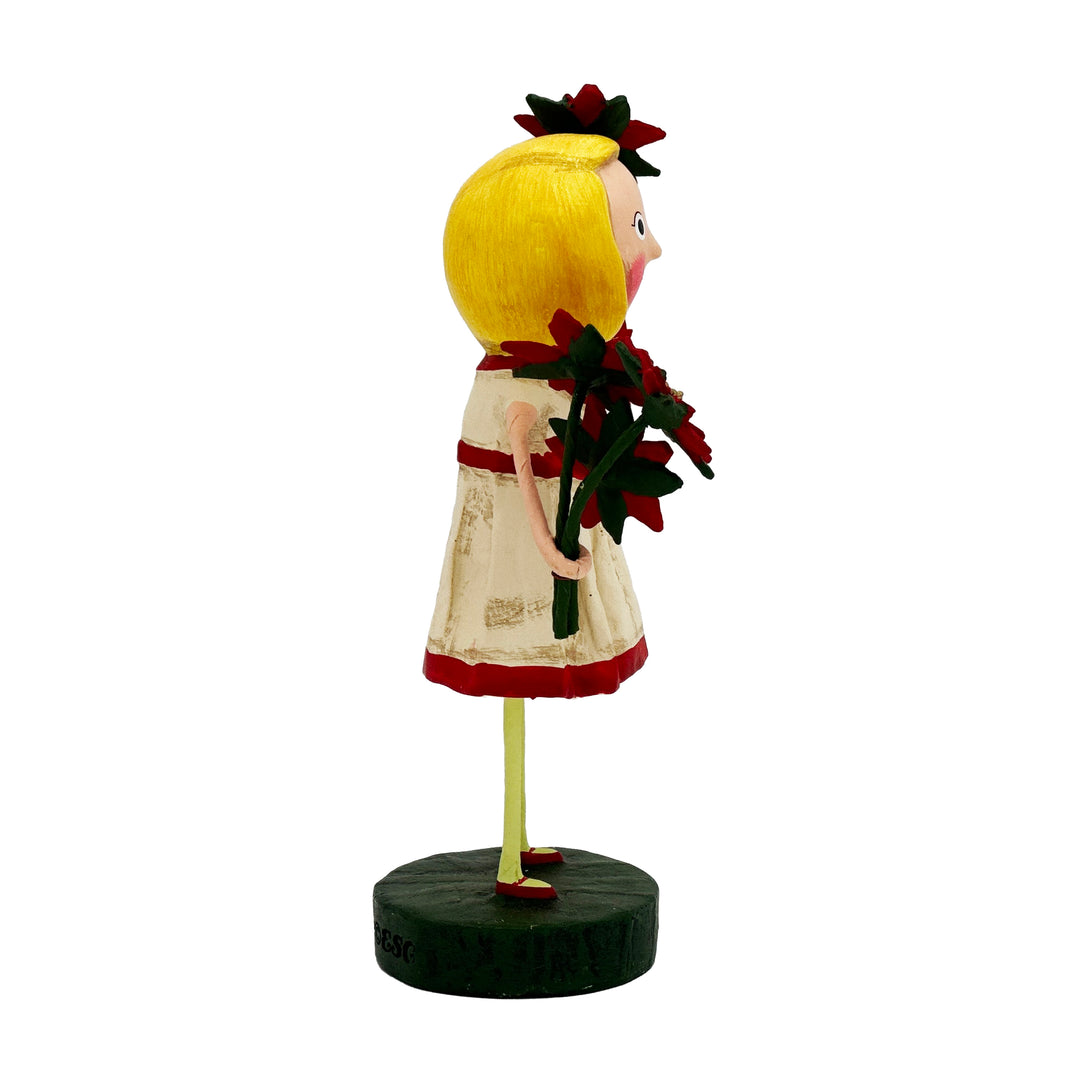 Lori Mitchell Christmas Collection: Etta Poinsettia Figurine sparkle-castle