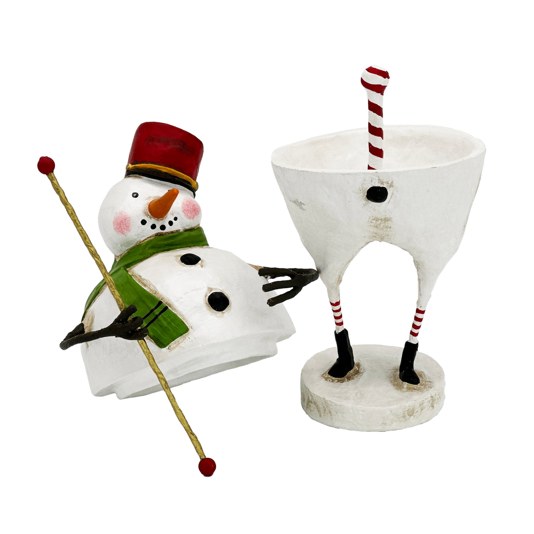 Lori Mitchell Christmas Collection: Frosty Fellow Container Figurine sparkle-castle