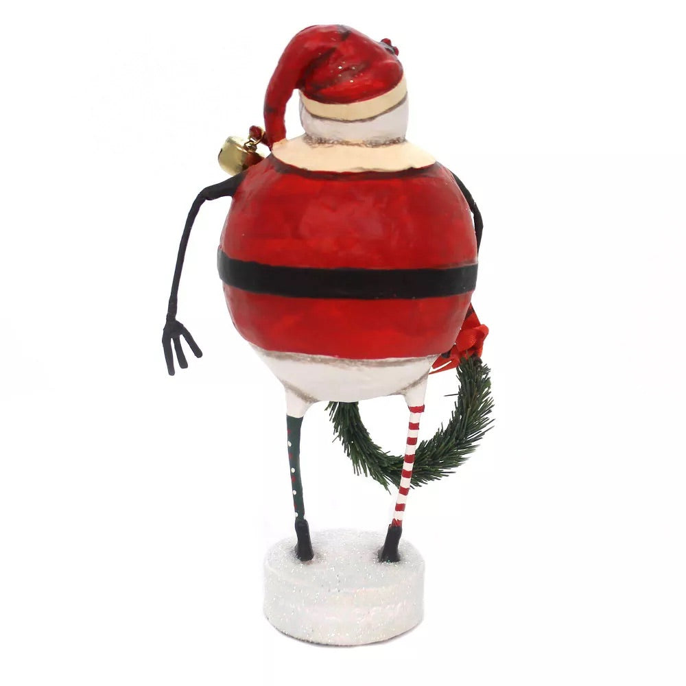 Lori Mitchell Christmas Collection: Jolly Snow Santa Figurine sparkle-castle
