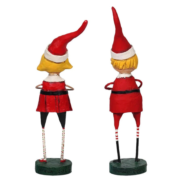 Lori Mitchell Christmas Collection: Santa's Little Helpers Figurine, Set of 2