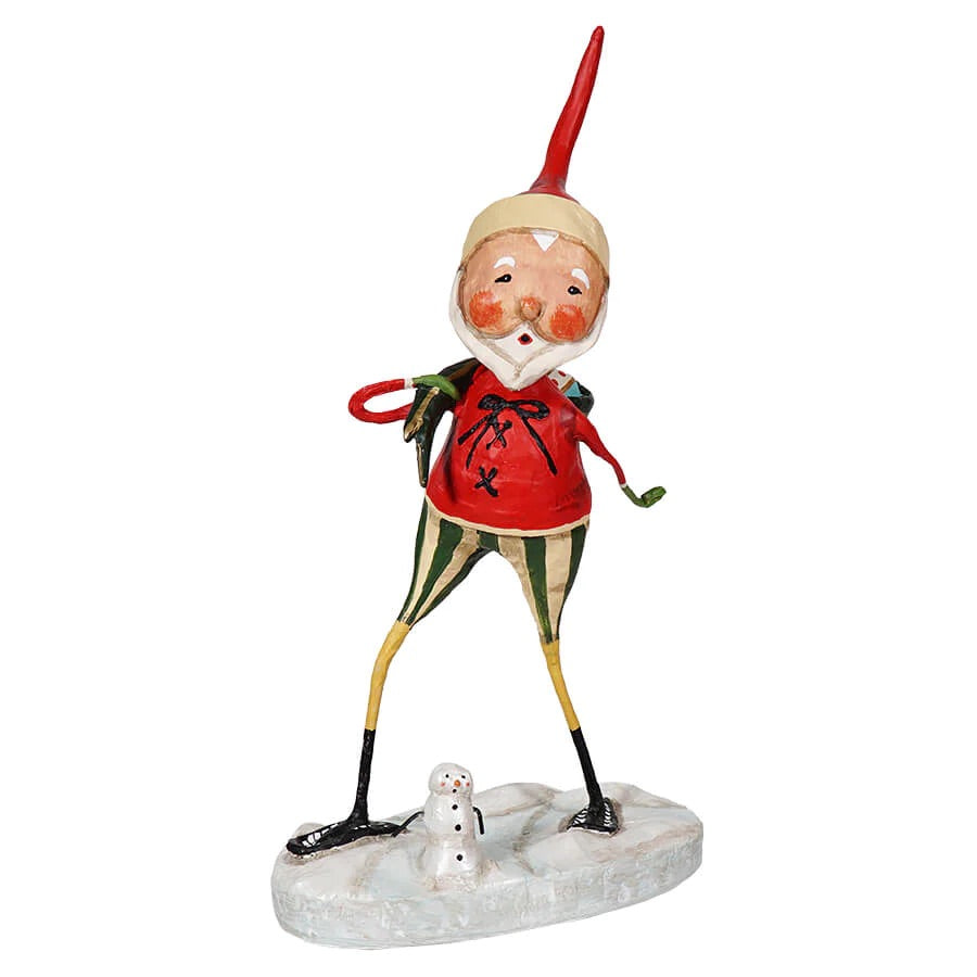 Lori Mitchell Christmas Collection: Snow Shoe Santa Figurine sparkle-castle