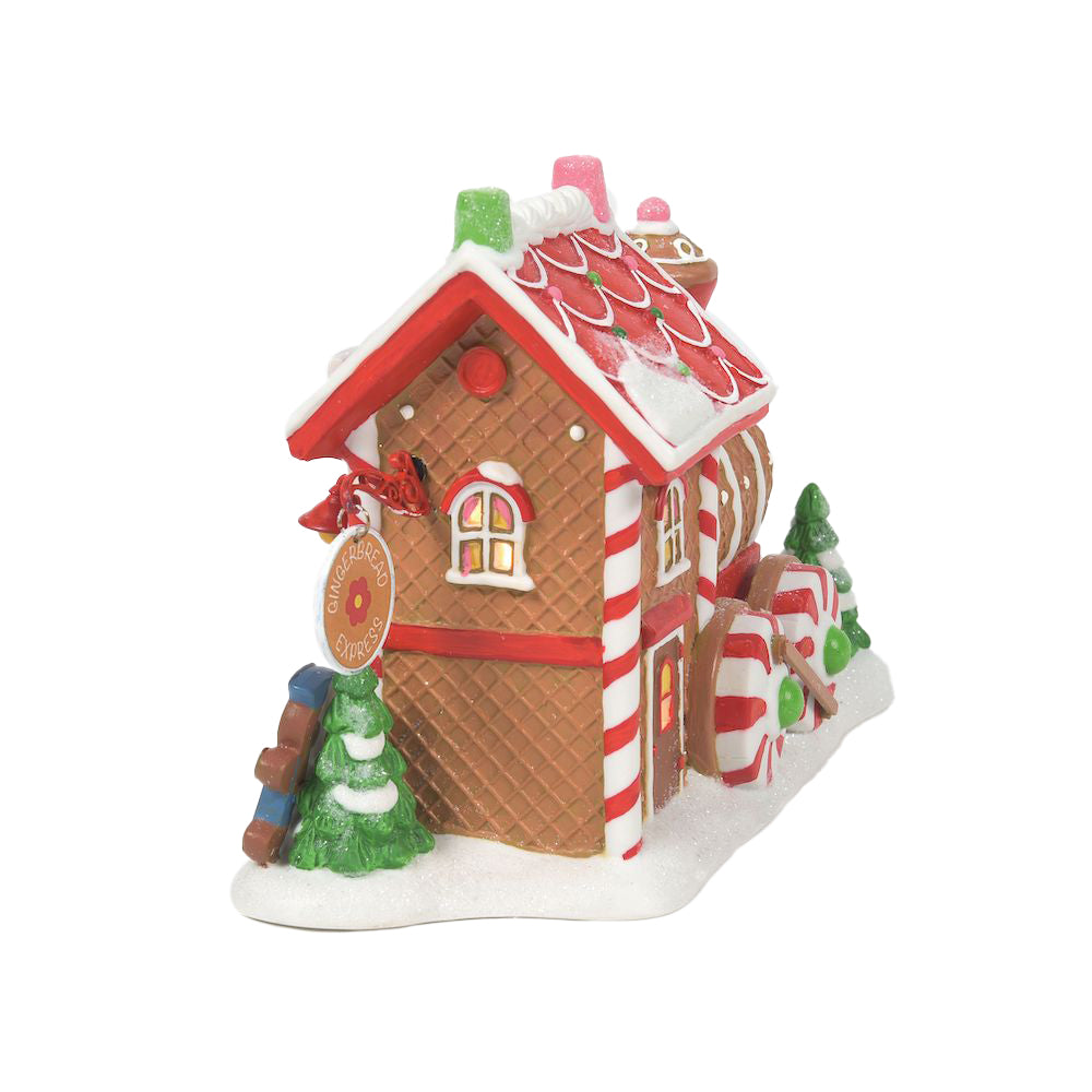 Department 56 North Pole Series: Gingerbread Supply Company sparkle-castle