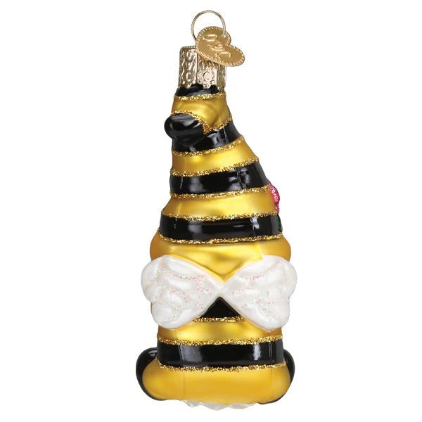 Old World Christmas: Bee Happy Gnome Hanging Ornament sparkle-castle