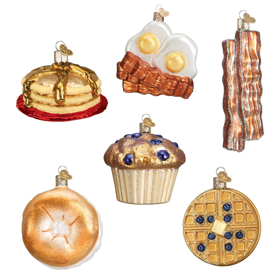 Old World Christmas: Breakfast Hanging Ornaments, Set of 6 sparkle-castle