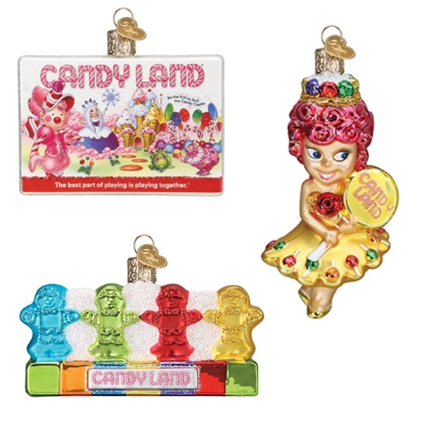 Old World Christmas: Candy Land Hanging Ornaments, Set of 3 sparkle-castle