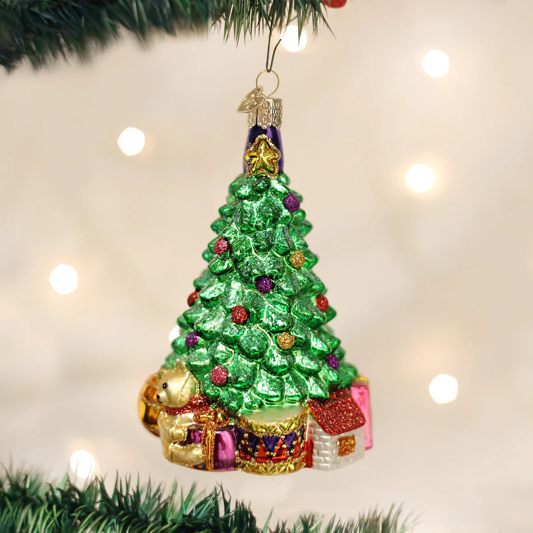 Old World Christmas: Christmas Morning Tree Hanging Ornament sparkle-castle