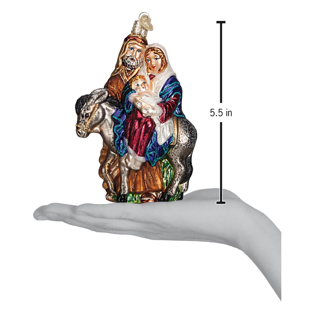 Old World Christmas: Flight To Egypt Hanging Ornament sparkle-castle