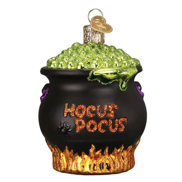 Old World Christmas: Halloween Cauldron Hanging Ornament sparkle-castle