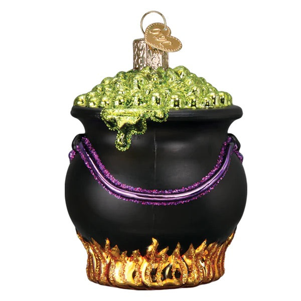 Old World Christmas: Halloween Cauldron Hanging Ornament sparkle-castle