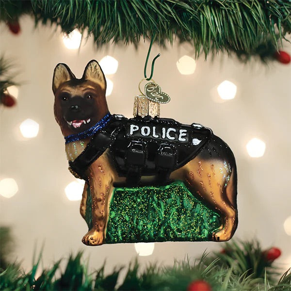 Old World Christmas: K-9 Dog Hanging Ornament sparkle-castle