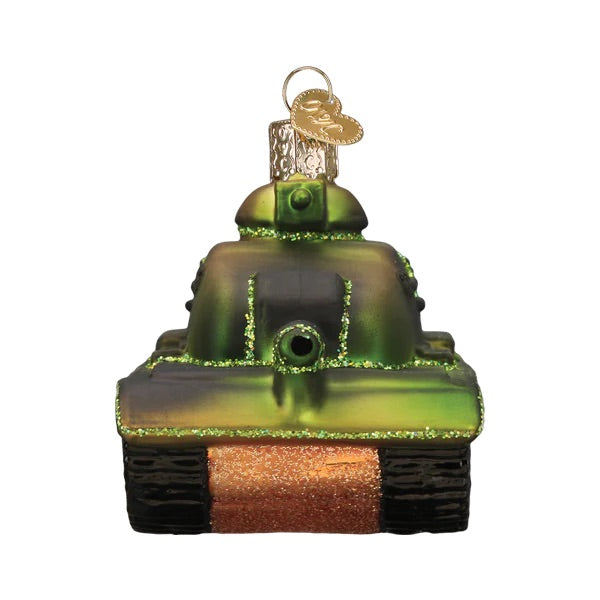 Old World Christmas: Military Tank Hanging Ornament sparkle-castle