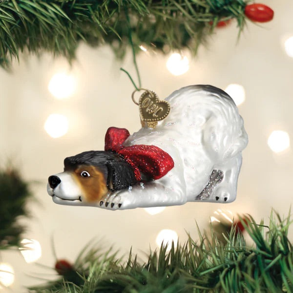 Old World Christmas: Norman Rockwell Signature Dog Hanging Ornament sparkle-castle