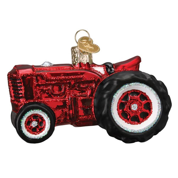 Old World Christmas: Old Farm Tractor Hanging Ornament sparkle-castle